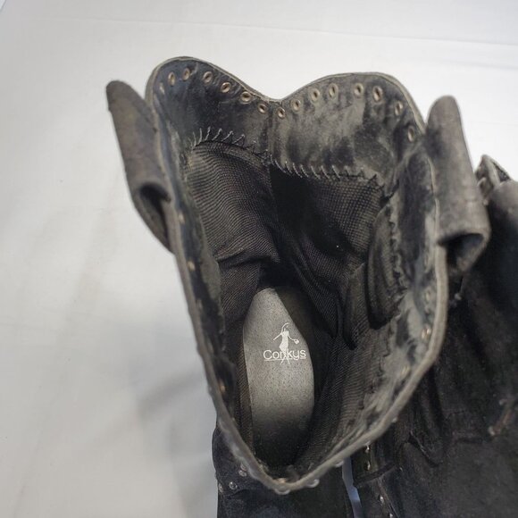 Corky’s Downtown Western Studded Cowboy Boots Size 10 Black - Picture 6 of 13